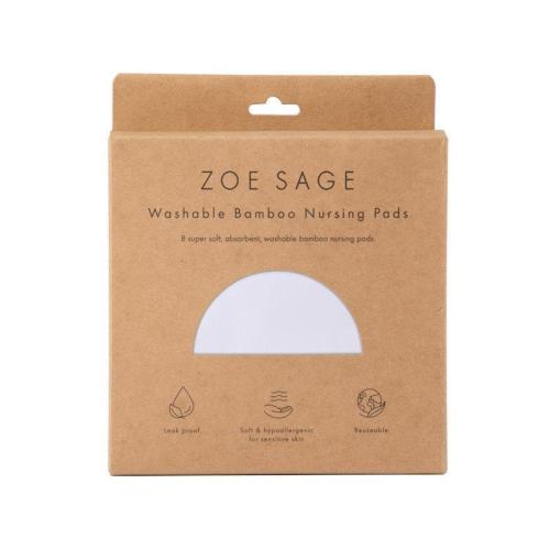 Zoe Sage Washable Bamboo Nursing Pads Silk 8Pack
