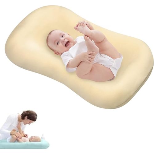 Baby Lounger, Bionic Design Baby Lounger for Newborn 0-24 Months, Soft Organic Breathable for Infants (Beige)
