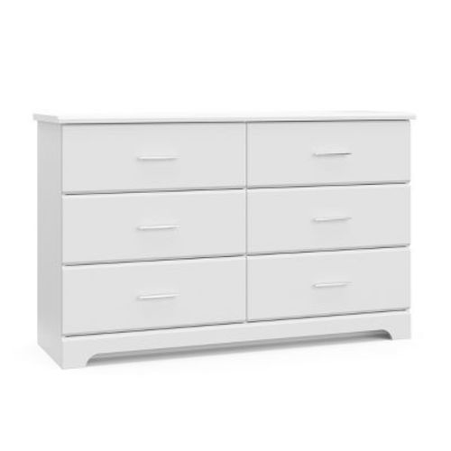 Storkcraft Brookside 6-Drawer Double Dresser White