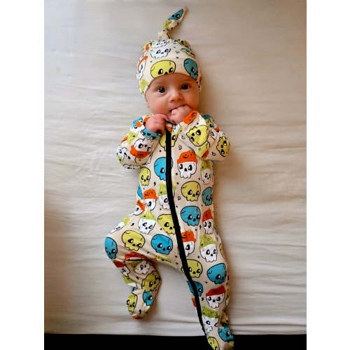 2-Way Zip Footie, Skelli Boys