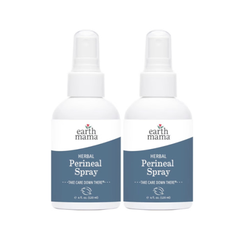 Earth Mama Herbal Perineal Spray | Safe for Pregnancy and Postpartum Recovery, Witch Hazel Natural Cooling Spray for After Birth Feminine Care Essentials, No Benzocaine or Butane, 4-Fl oz (2-Pack)