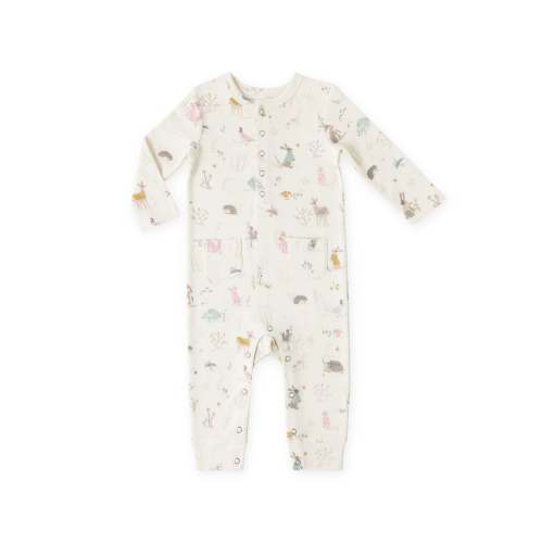 Henley Patch Pocket Romper - Forest Fable – Pehr