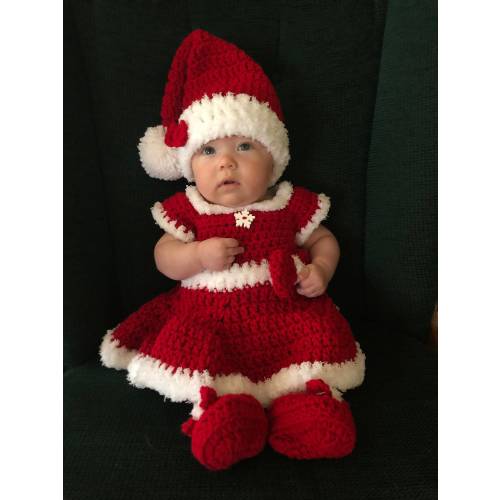Baby Christmas Dress, Baby Girl Christmas Outfit, Baby Santa Outfit, Baby Christmas Photography, Christmas Outfit Girl Christmas Props