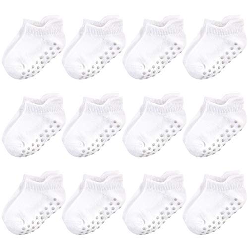 Touched by Nature Girls Unisex Baby Organic Cotton Socks with Non-Skid Gripper for Fall Resistance
