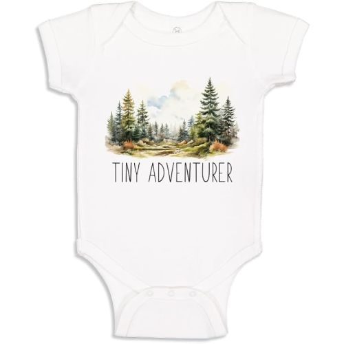 Tiny Adventurer Baby One Piece Bodysuit Or Toddler T-Shirt Hiking Baby Gift