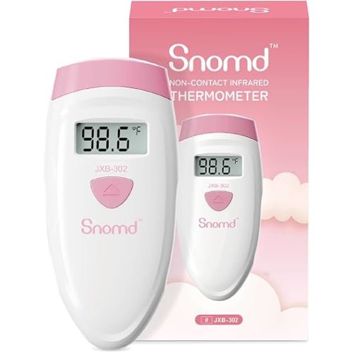 Non-Touch Forehead Thermometer, Digital Infrared Thermometer 2 in 1 for Adult and Kids Baby Thermometer with Fever Alarm