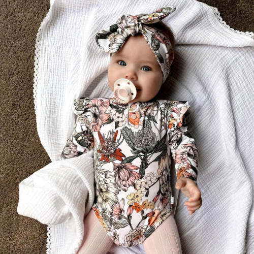 Baby Flower Romper with Headband