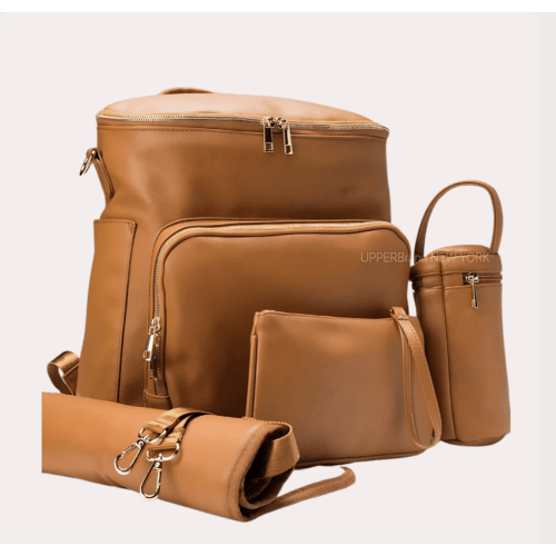 The ARK 25 | Large Newborn Diaper Bag Backpack | UpperBags – Fauve Camel