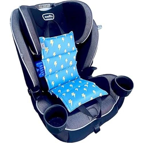 Original Car Seat Cooler Washable Insulated Ice Pack Infant Car Seat Cooling Cushion Mat for Hot Weather Multifunctional Baby Cooling Pad (Lightning)