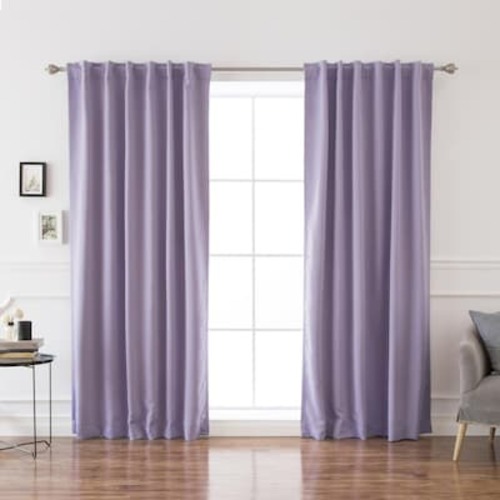 Best Home Fashion 84-in Lavender Blackout Back Tab Curtain Panel Pair SOLID-84-LAVENDER at Lowes.com