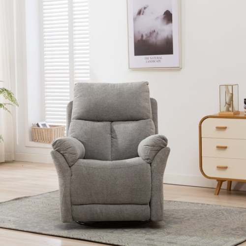 Hawn 28'' Wide Modern and Super Soft Swivel and Rocker Manual Recliner Chair