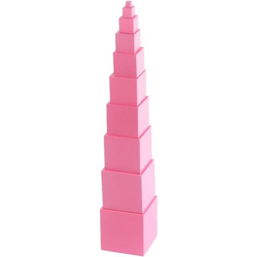 danni Montessori Kids Wood Math Toy Pink Tower Solid Wood Cube 0.7-7CM Early Preschool Educational Toys Christmas Children Day Gifts
