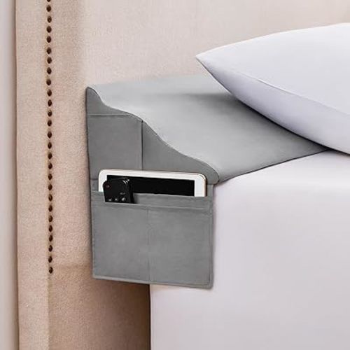 Bed Wedge Pillow for Headboard Gap Filler Full(54"x6"x10")– Triangle Pillow Wedge for Bed, Mattress Wedge Gap Filler for Headboards, Soft Washable Cover, Neck Back Support&Sleeping Pillow Wedge, Gray