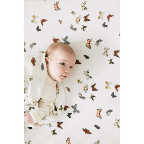 Butterfly Migration Crib Sheet