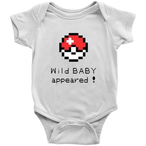 GKrepps Wild Baby Appeared! Baby Boy Girl Clothes Infant Newborn Organic Bodysuit Romper