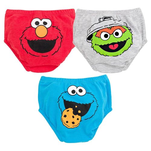 Sesame Street Elmo Cookie Monster Oscar the Grouch Baby 3 Pack Diaper Covers Newborn to Infant