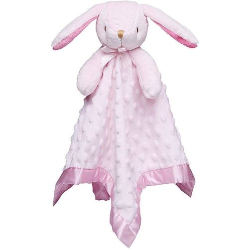 Pro Goleem Loveys for Babies Bunny Security Blanket Baby Girl Gifts Newborn Soft Pink Lovie for Infant and Toddler Snuggle Toy Stuffed Animal, Pink 16 Inch