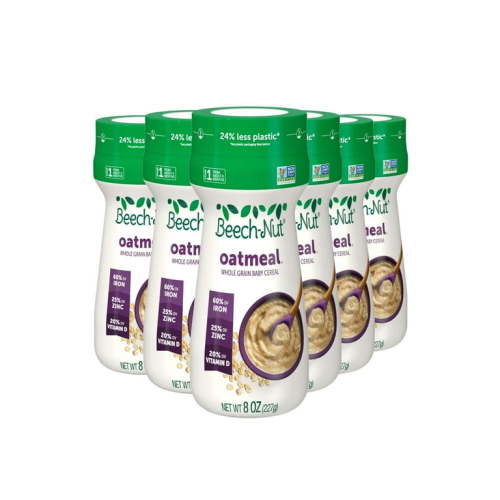 Beech-Nut Stage 1 Oatmeal Baby Cereal, 8 oz Canister (6 Pack)