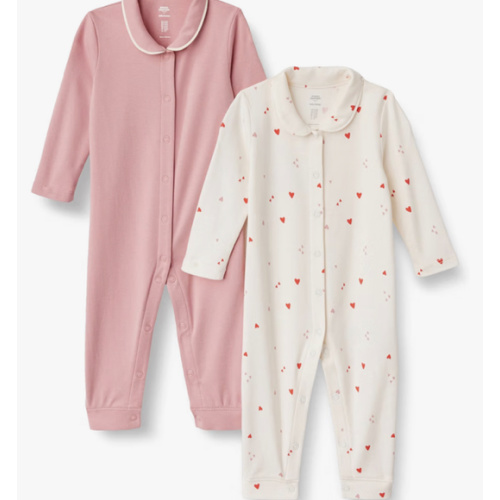 Amazon Essentials x Sofia Grainge Unisex Babies' Cotton Footless Sleepsuit, Pack of 2