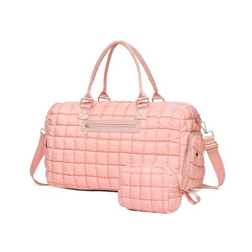 Duffle Bag for Travel, Weekender Bag with Shoe Compartment, Carry On Overnight Bag for Women with Toiletry Bag, Gym Bag with Wet Pocket, Hospital Bags for Labor and Delivery Beige
