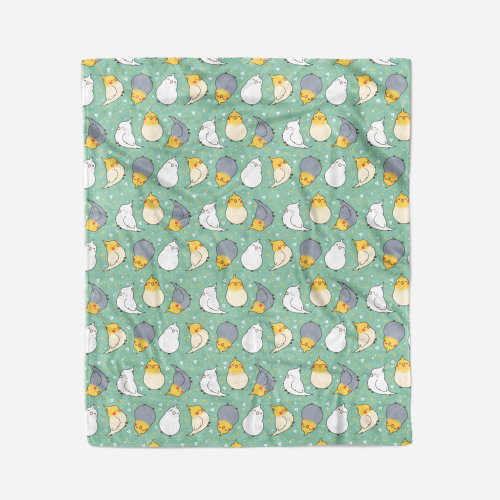Cute Cockatiel Blanket | Parrot Bedding, Bird Blanket, Kawaii Blanket, Birb Lover