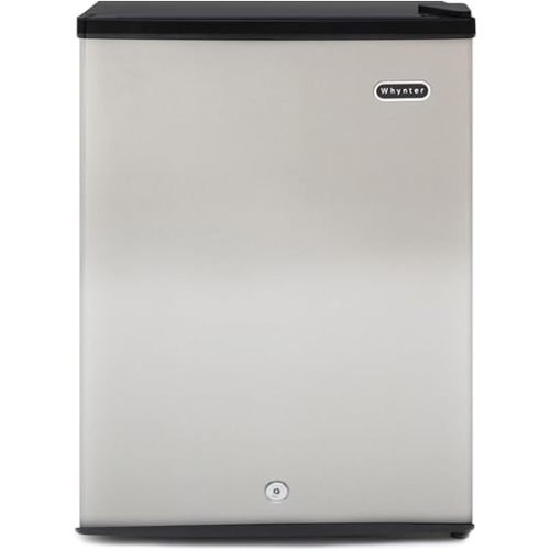Whynter Upright Freezer 2.1 Cu Ft Lock, Mini Freezer, Stainless CUF-210SS