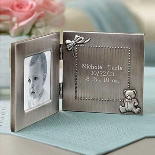 Hinged Baby Birth Frame - FREE ENGRAVING