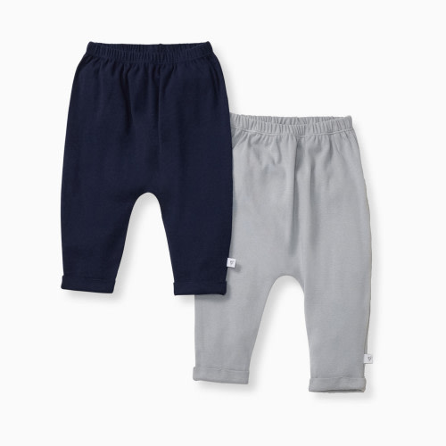 Burt's Bees Baby 2-Pack Organic Pants - Midnight, 0-3 M
