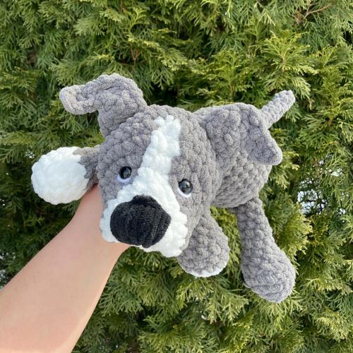 Crochet Pit Bull Dog Plush Stuffed Animal