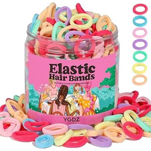 YGDZ Baby Hair Ties, 300pcs Elastic Toddler Hair Ties for Little Girls Kids, Small Mini Hair Bands Soft Ponytail Holders Hair Accessories, Multicolor