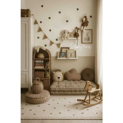 Story Time Wall Sign – Wooden Nursery Book Nook Decor – Reading Corner Arrow Sign – Rustic Baby Room Wall Art – Kids Playroom Reading Sign