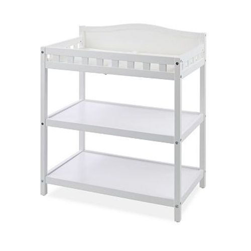 Badger Basket Simply Stylish Baby Changing Table with 2 Shelves