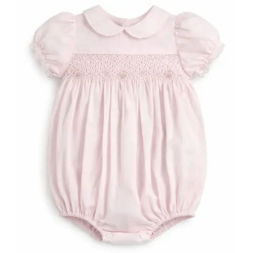 Renee Bubble - Pink Smocked
Size: 3m or 6m