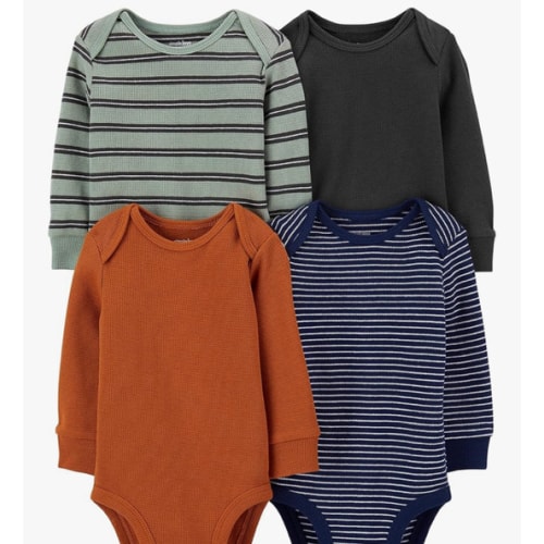 Simple Joys by Carter's Baby 4-Pack Long-Sleeve Thermal Bodysuit