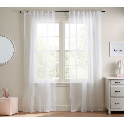 Classic Voile Sheer Curtain, Set of 2 | Pottery Barn Kids