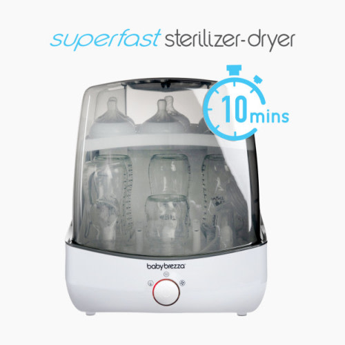 Baby Brezza SuperFast Sterilizer Dryer - White On White