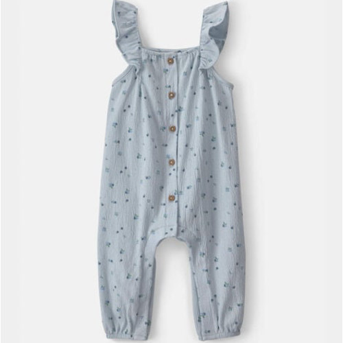 Baby Girl Blueberry Jumpsuit - Blue | Carter's