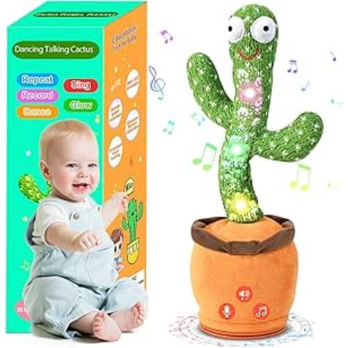Dancing Talking Cactus Baby Toys 0-6 3-6 6-12 12-18 Months, Toddler Boys Girls Gifts for 2 3 4 5 6 7 8 9 10 Month Old Baby Toy Singing Mimicking Recording Repeating What You Say (talking cactus toy)