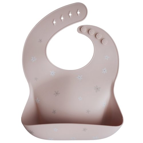 Mushie Silicone Daisy Print Baby Bib