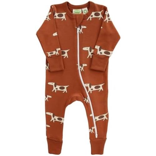 PARADE Organic Signature Print '2-Way' Zip Romper – Long Sleeve