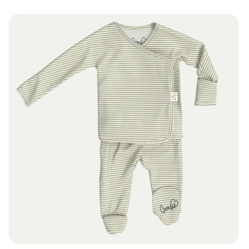 Footie - Mint Twist – Bonsie Skin to Skin Babywear