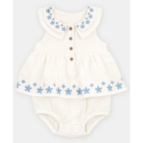 Baby Girls' Floral Sleeveless Bodysuit Dress