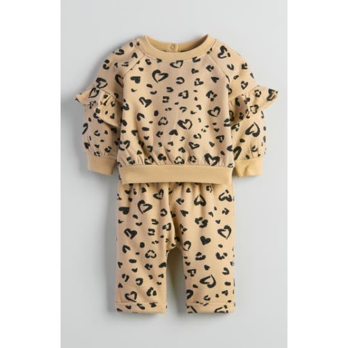 Ruffle Trim Sweatshirt & Sweatpants Set, 3M