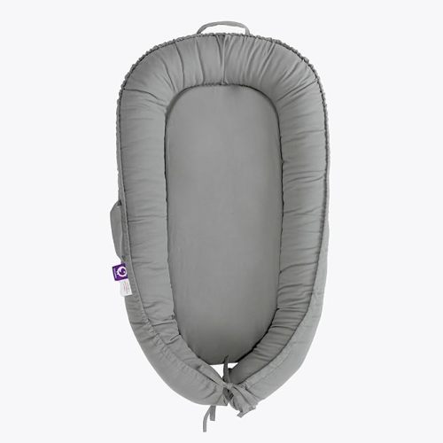 Infant Lounger, Baby Nest Cover for Baby Girls & Boys, Newborn Essentials for Baby 0-12 Months, 100% Cotton Breathable(SlateGray, Cotton)