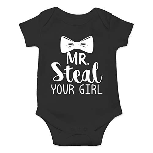 AW Fashions Mr. Steal Your Girl Baby Bodysuit Funny Cute Adorable Infant Outfit for Newborn Boys Romper
