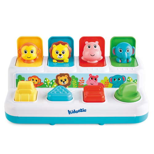 Kidoozie Pop ‘n Play Animal Friends, Pop Up Activity Toy for Learning;Suitable for Toddlers Ages 12 months and older