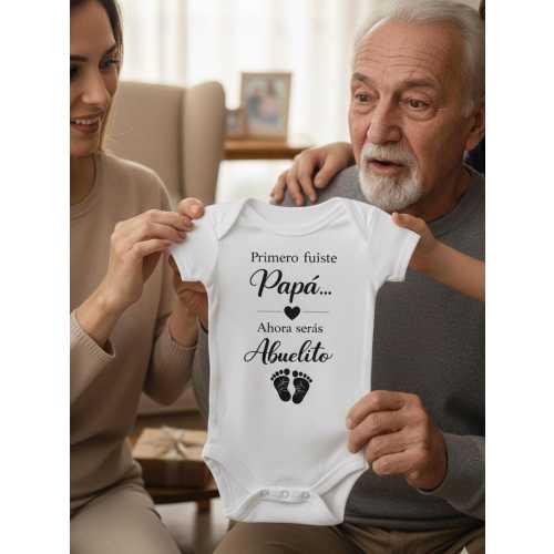 Spanish Baby Announcement Bodysuit, Grandpa To Be Gift