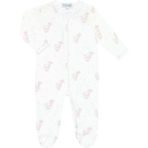 Pink Elephant Zipper Footie