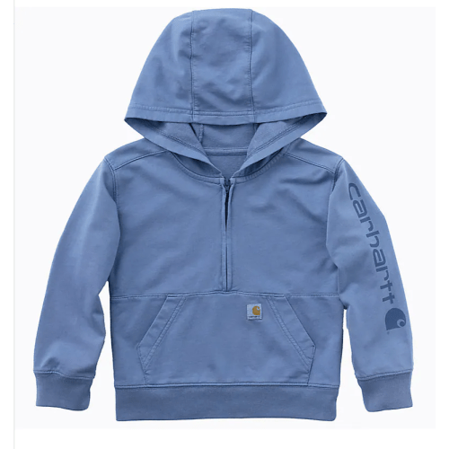 Kids' Long Sleeve Re-Engineered Garment Dye Half-Zip Sweatshirt