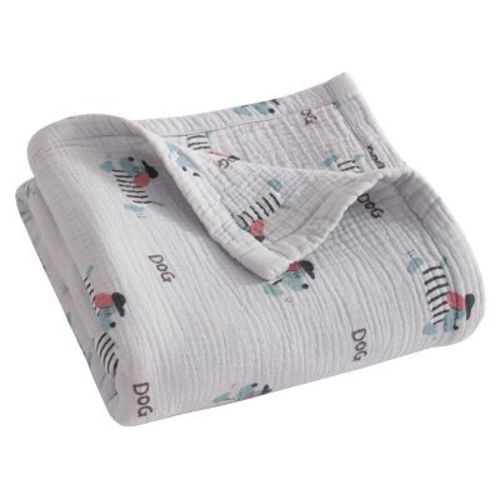 4-Layer Muslin Cotton Toddler Blanket, Soft & Skin-Friendly Swaddle Blanket for Nursery & Crib - NTBAY